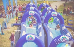 Commercial inflatable slip slide