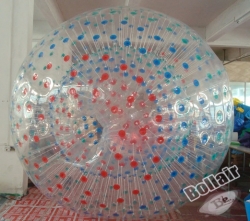 Transparent body zorb ball with safe belt